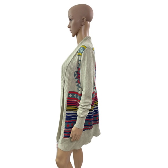 Eocte Women’s Size Medium Long Sleeve Tribal Cardigan Sweater - Picture 3 of 6
